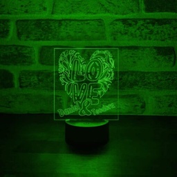 [099203-5] 3D LED Нощна лампа - Любов